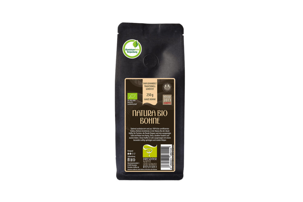 Dresdner Kaffee und Kakao Rösterei Bio Filter Kaffee 250g Bohne